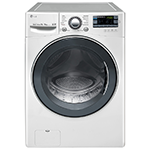 LG - TurboWash 4.5 Cu. Ft. 12-Cycle Front-Loading Washer with Steam - White